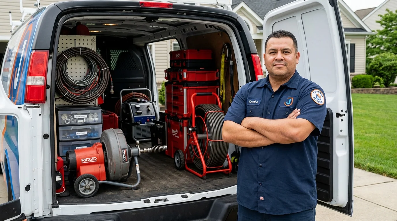 Professional drain cleaning equipment and Johns Plumbing LLC plumber in Marina del Rey