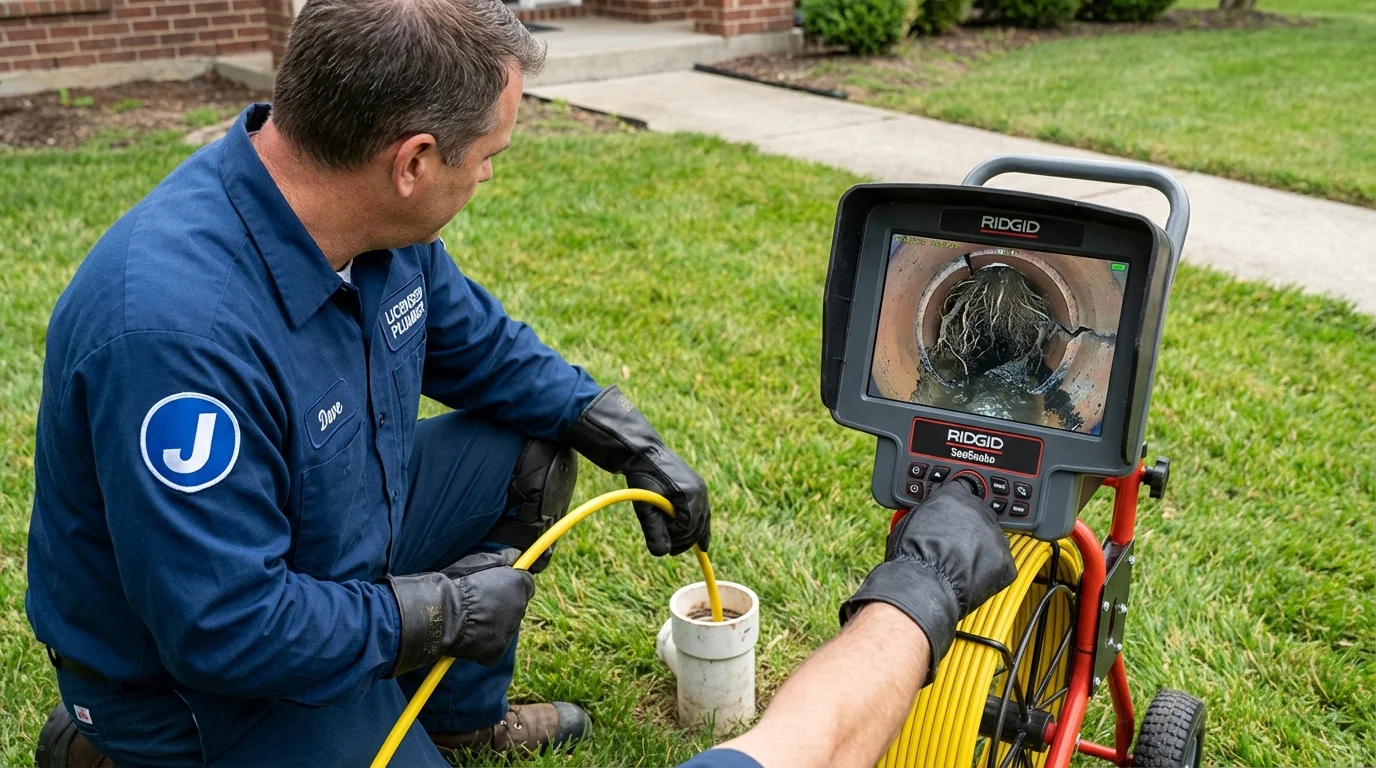 Sewer camera inspection being performed by Johns Plumbing LLC in Marina del Rey
