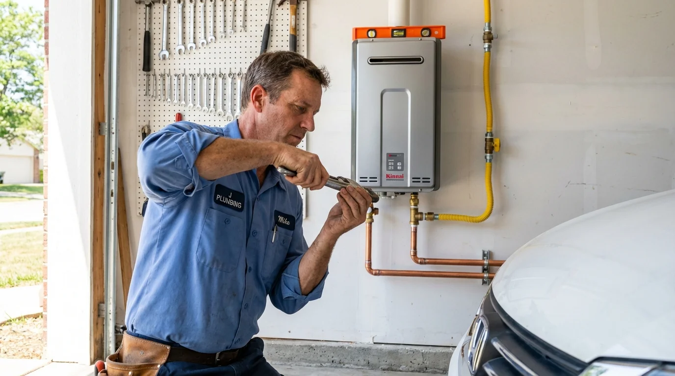 Tankless water heater installation by a Johns Plumbing LLC plumber in Marina del Rey